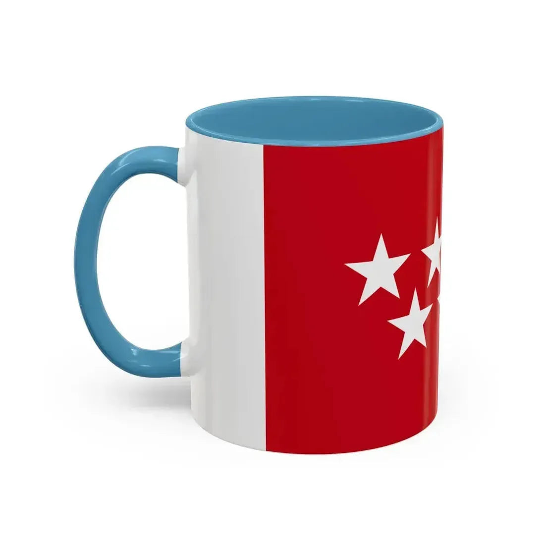 Flag of the Community of Madrid Spain - Accent Coffee Mug - Go Mug Yourself