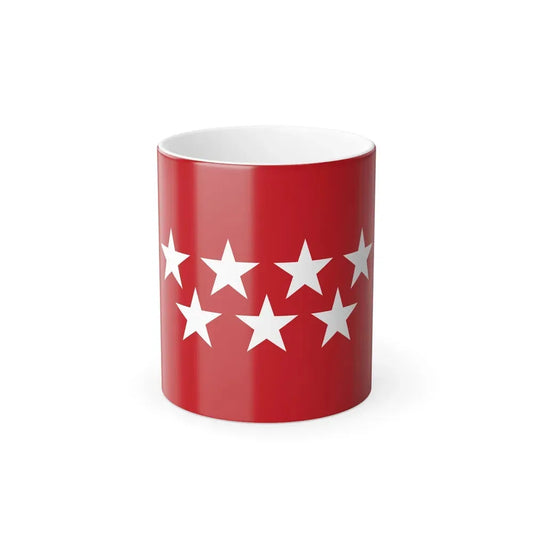 Flag of the Community of Madrid Spain - Color Changing Coffee Mug 11oz - Go Mug Yourself