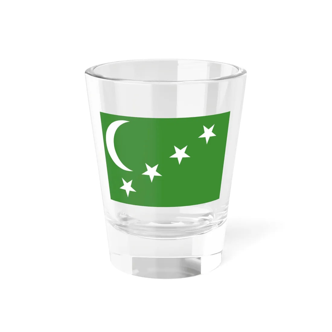 Flag of the Comoros 1963-1975 (Comoros) Shot Glass 1.5oz 1.5oz - Go Mug Yourself