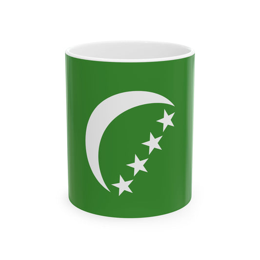 Flag of the Comoros 1978-1992 3-2 (Comoros) White Coffee Mug-11oz-Go Mug Yourself