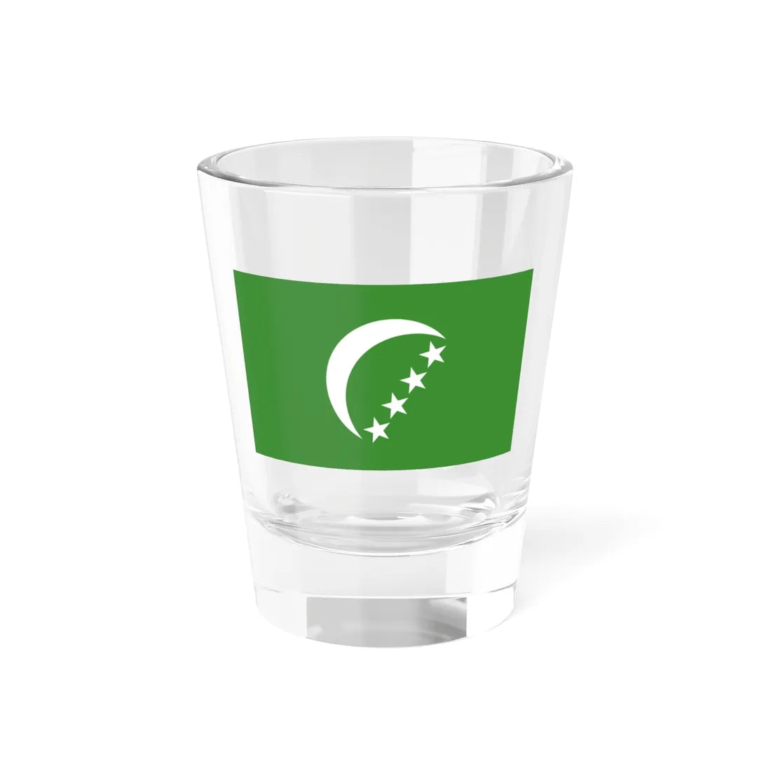 Flag of the Comoros 1978-1992 (Comoros) Shot Glass 1.5oz 1.5oz - Go Mug Yourself