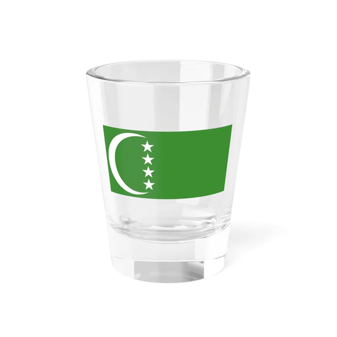 Flag of the Comoros 1978-1992 - type 2 (Comoros) Shot Glass 1.5oz 1.5oz - Go Mug Yourself