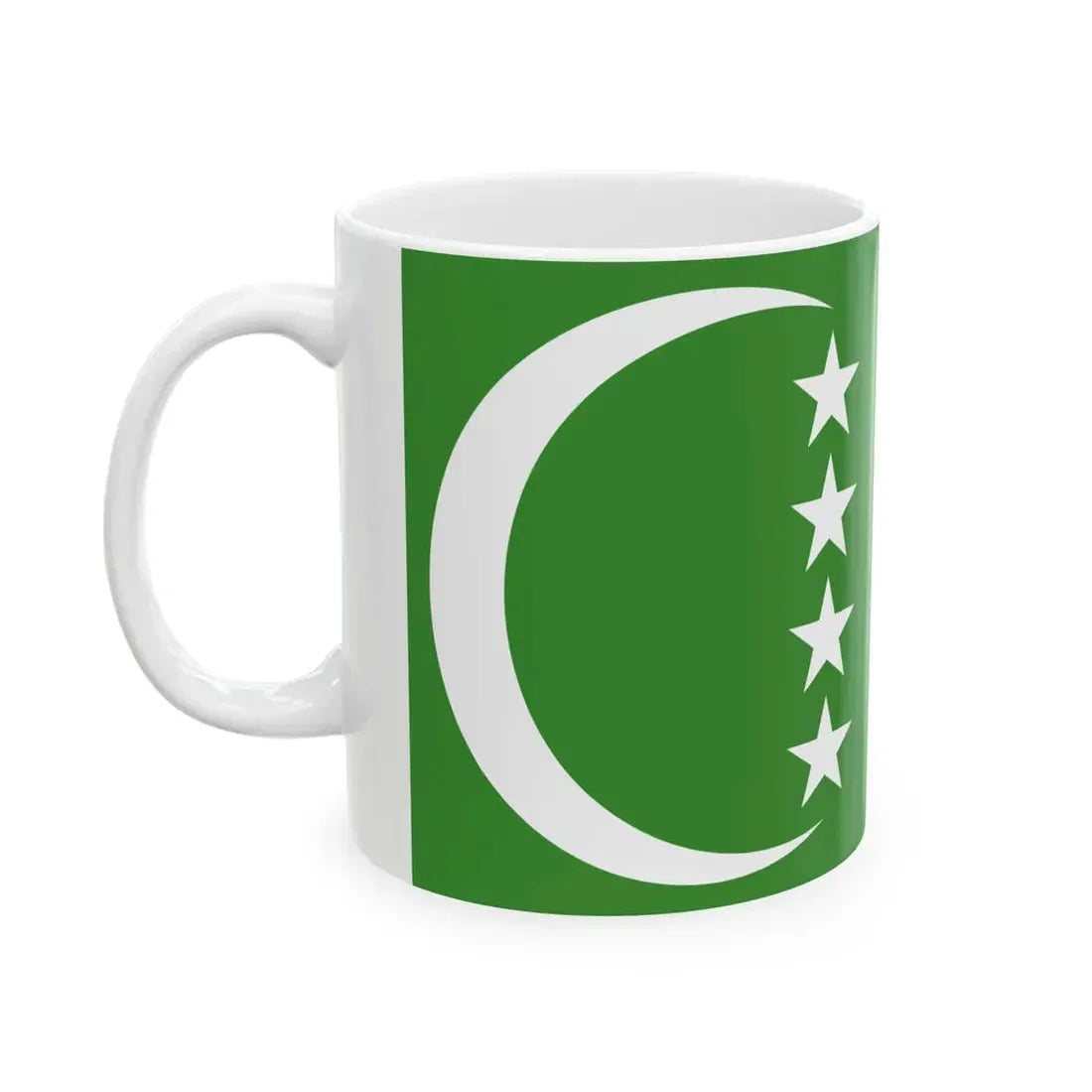 Flag of the Comoros 1978-1992 - type 2 (Comoros) White Coffee Mug - Go Mug Yourself