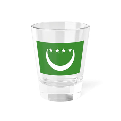 Flag of the Comoros 1992-1996 3-2 (Comoros) Shot Glass 1.5oz 1.5oz - Go Mug Yourself