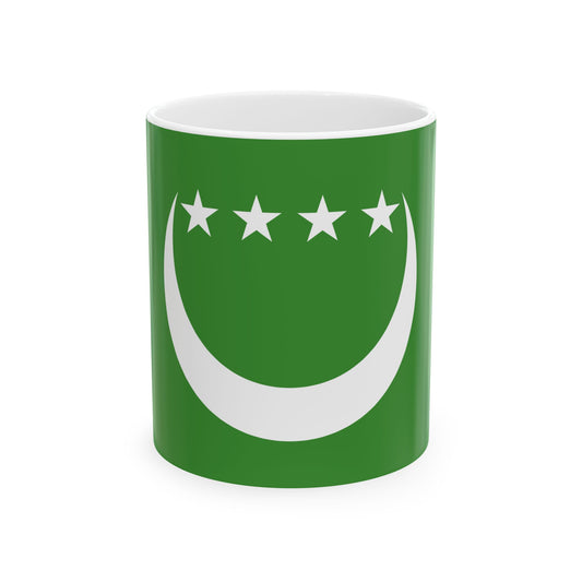 Flag of the Comoros 1992-1996 3-2 (Comoros) White Coffee Mug-11oz-Go Mug Yourself
