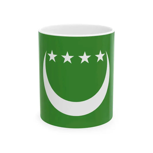 Flag of the Comoros 1992-1996 3-2 (Comoros) White Coffee Mug 11oz - Go Mug Yourself