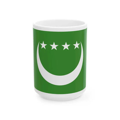 Flag of the Comoros 1992-1996 (Comoros) White Coffee Mug 15oz - Go Mug Yourself