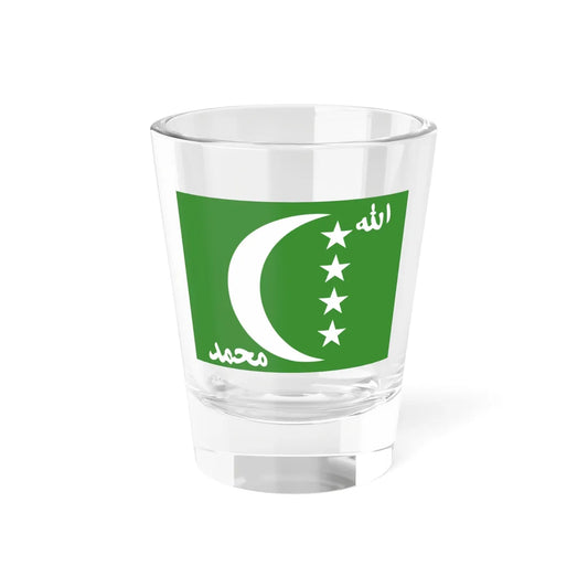 Flag of the Comoros 1996-2001 Erroneous Variant (Comoros) Shot Glass 1.5oz 1.5oz - Go Mug Yourself