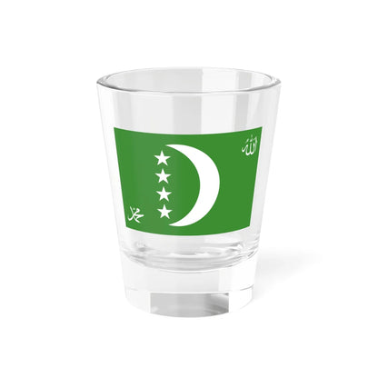 Flag of the Comoros 1996-2001 reverse 3-2 (Comoros) Shot Glass 1.5oz 1.5oz - Go Mug Yourself