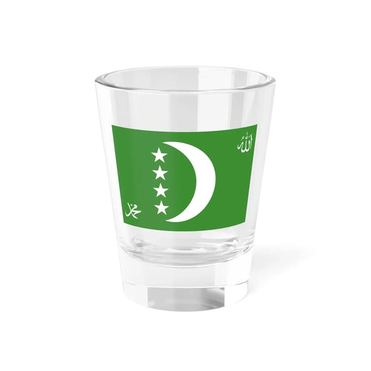 Flag of the Comoros 1996-2001 reverse 3-2 (Comoros) Shot Glass 1.5oz 1.5oz - Go Mug Yourself
