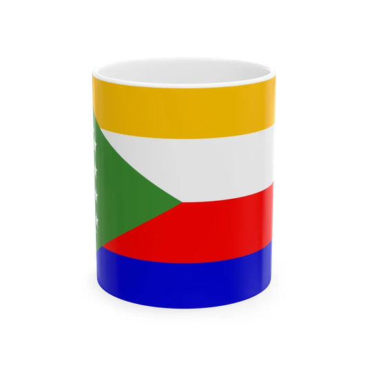 Flag of the Comoros 2001 (Comoros) White Coffee Mug 11oz - Go Mug Yourself