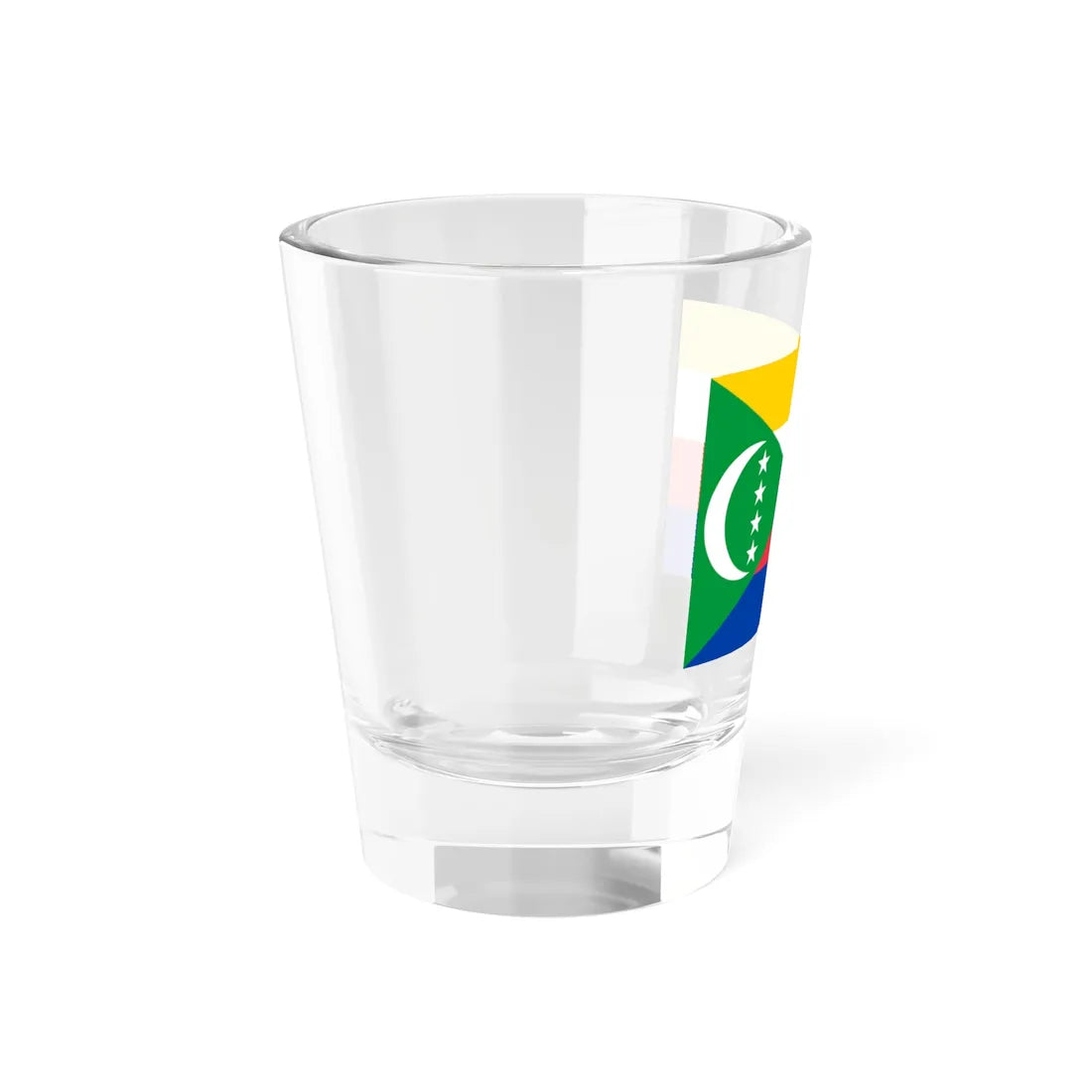 Flag of the Comoros 3-2 (Comoros) Shot Glass 1.5oz - Go Mug Yourself