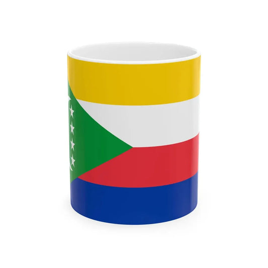 Flag of the Comoros (Comoros) White Coffee Mug 11oz - Go Mug Yourself