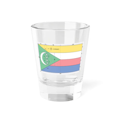 Flag of the Comoros construction sheet (Comoros) Shot Glass 1.5oz 1.5oz - Go Mug Yourself