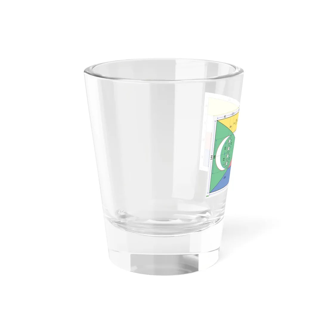 Flag of the Comoros construction sheet (Comoros) Shot Glass 1.5oz - Go Mug Yourself