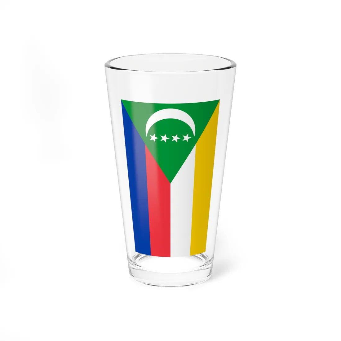 Flag of the Comoros vertical (Comoros) Pint Glass 16oz 16oz - Go Mug Yourself