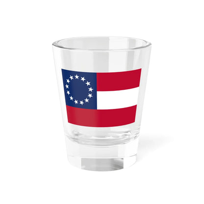 Flag of the Confederate States 1861-1863 3-2 (Confederate States) Shot Glass 1.5oz 1.5oz - Go Mug Yourself