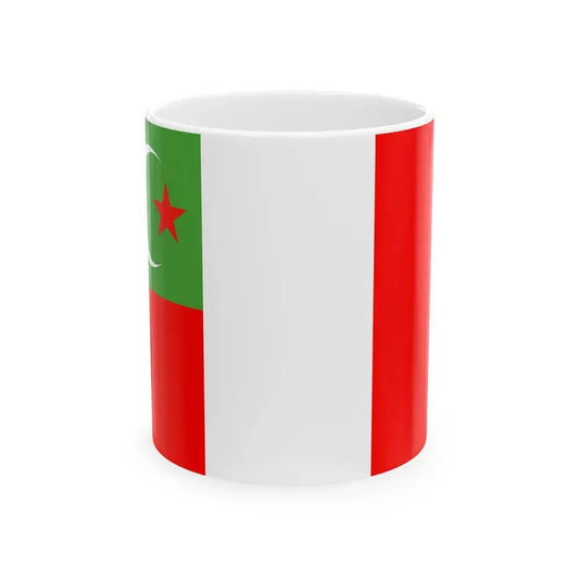 Flag of the Confederate States for the Muscogee Creek Nation (United States) White Coffee Mug 11oz - Go Mug Yourself