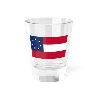 Flag of the Confederate States March  May 1861 (Confederate States) Shot Glass 1.5oz 1.5oz - Go Mug Yourself