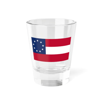 Flag of the Confederate States May  July 1861 (Confederate States) Shot Glass 1.5oz 1.5oz - Go Mug Yourself