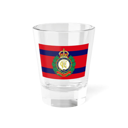 Flag of the Corps of Royal Engineers Camp (United Kingdom) Shot Glass 1.5oz 1.5oz - Go Mug Yourself
