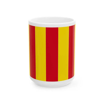 Flag of the County of Foix (Belgium) White Coffee Mug 15oz - Go Mug Yourself