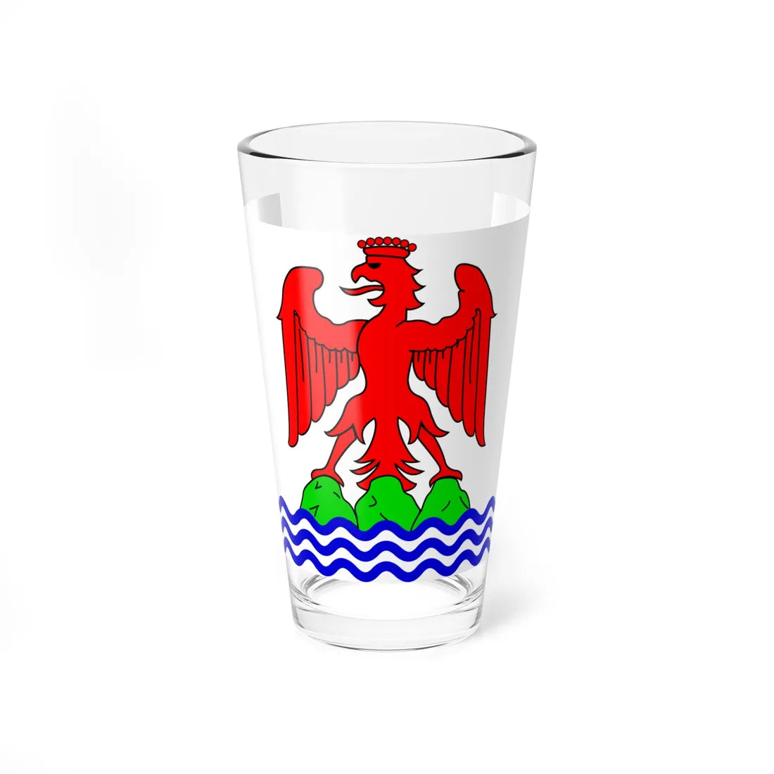 Flag of the County of Nice (Belgium) Pint Glass 16oz 16oz - Go Mug Yourself