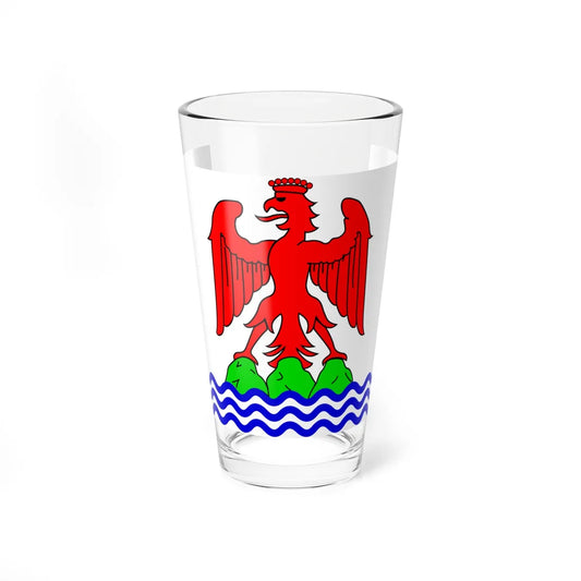 Flag of the County of Nice (Belgium) Pint Glass 16oz 16oz - Go Mug Yourself
