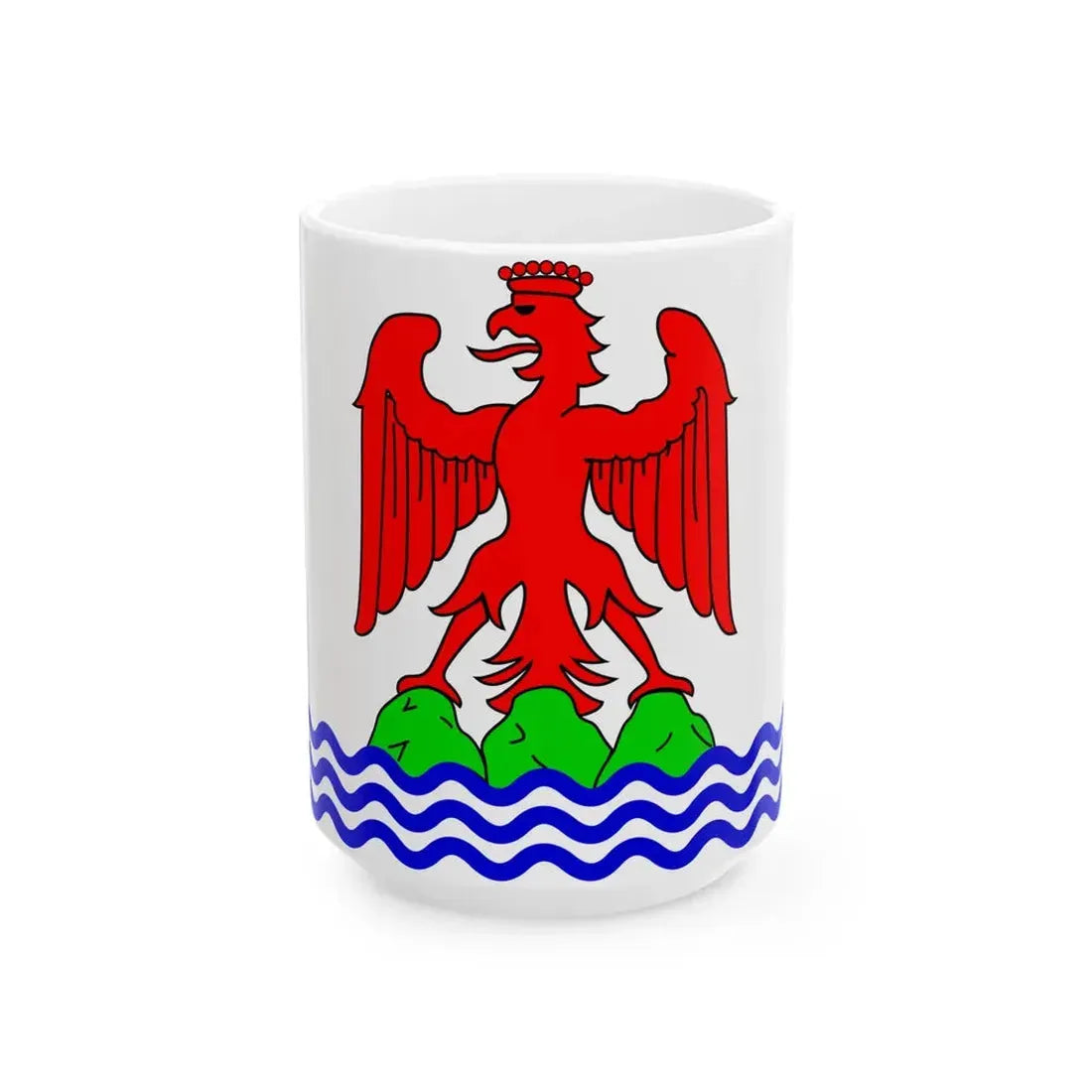 Flag of the County of Nice (Belgium) White Coffee Mug 15oz - Go Mug Yourself
