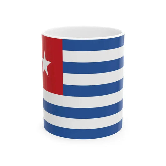 Flag of the Cretan State Civil (Greece) White Coffee Mug 11oz - Go Mug Yourself