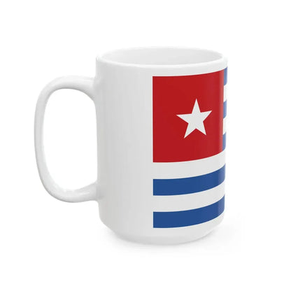 Flag of the Cretan State Civil (Greece) White Coffee Mug - Go Mug Yourself