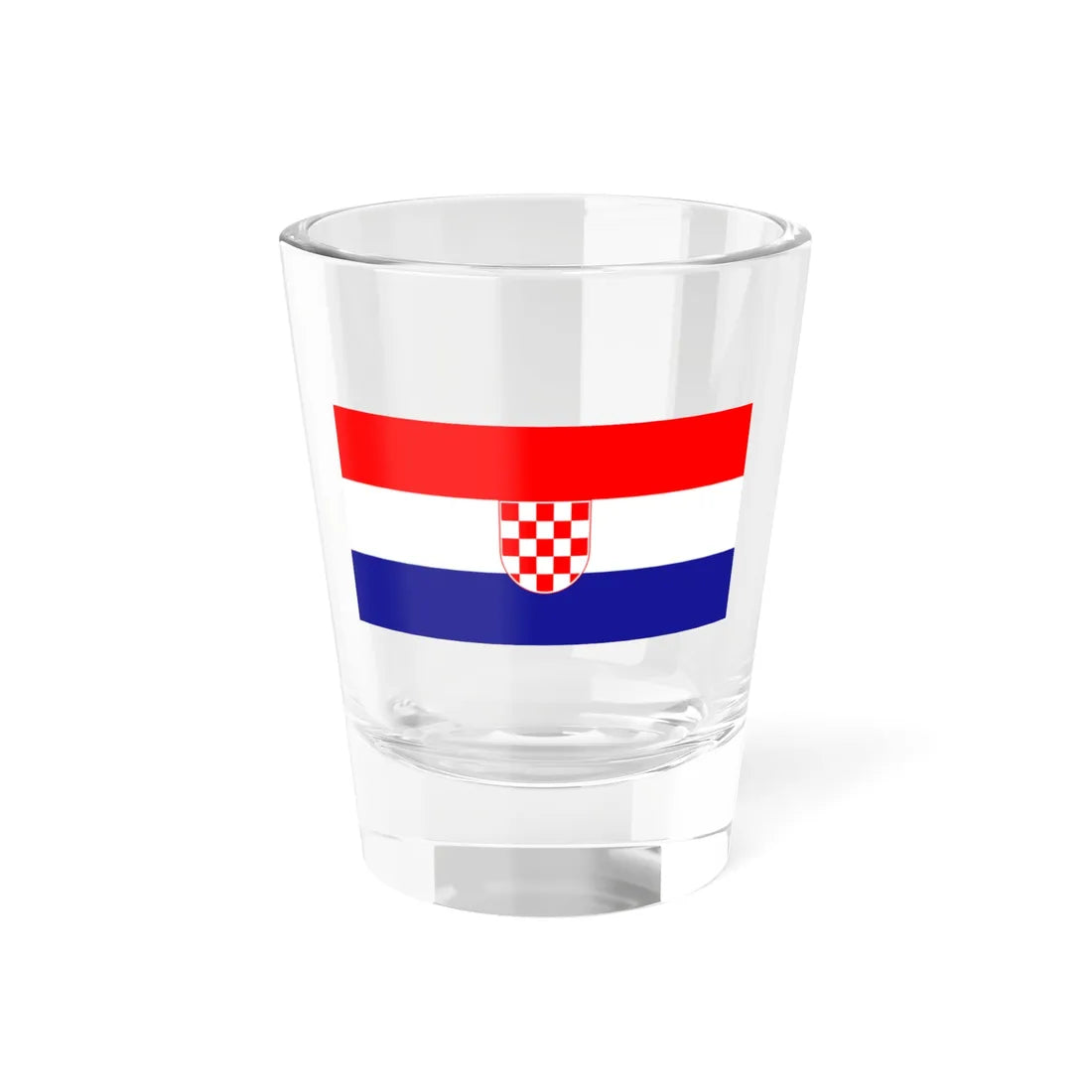 Flag of the Croat minority in Serbia and Montenegro (Croatia) Shot Glass 1.5oz 1.5oz - Go Mug Yourself
