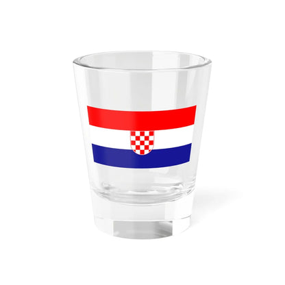 Flag of the Croat minority in Serbia and Montenegro (Croatia) Shot Glass 1.5oz 1.5oz - Go Mug Yourself