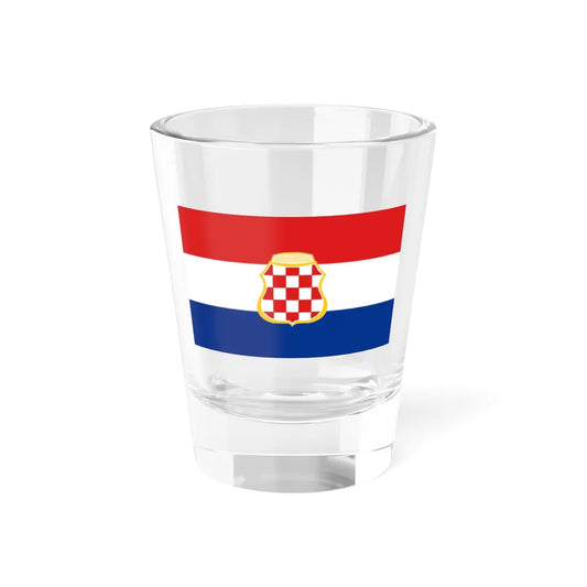 Flag of the Croatian Republic of Herzeg-Bosnia 3-5 (Bosnia and Herzegovina) Shot Glass 1.5oz 1.5oz - Go Mug Yourself