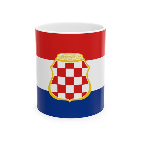 Flag of the Croatian Republic of Herzeg-Bosnia 3-5 (Bosnia and Herzegovina) White Coffee Mug 11oz - Go Mug Yourself