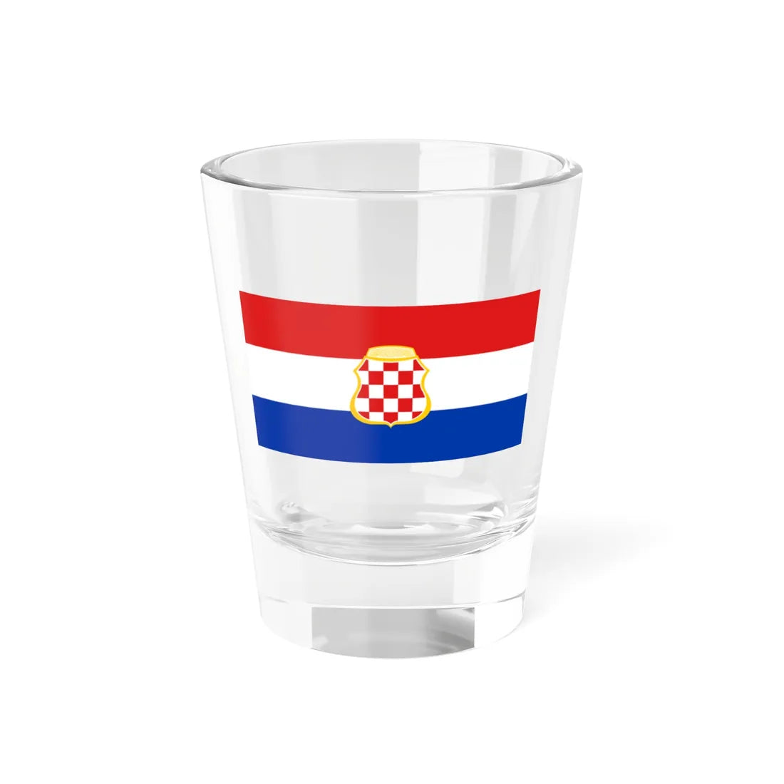 Flag of the Croatian Republic of Herzeg-Bosnia (Bosnia and Herzegovina) Shot Glass 1.5oz 1.5oz - Go Mug Yourself