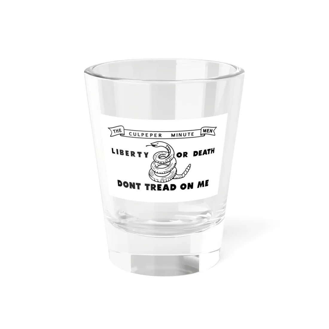 Flag of the Culpeper Minutemen (United States) Shot Glass 1.5oz 1.5oz - Go Mug Yourself