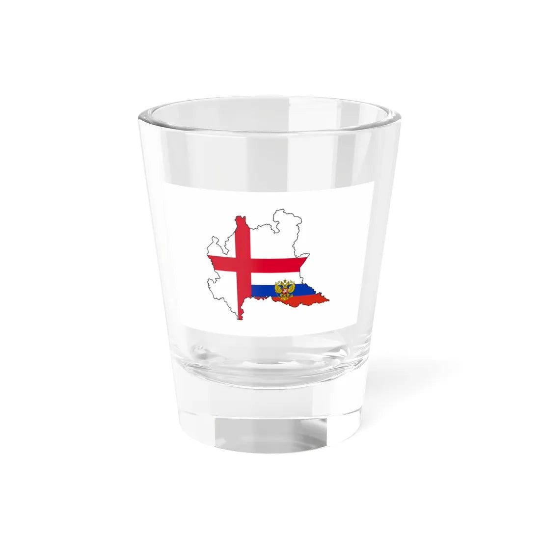 Flag of the Cultural Association Lombardy-Russia (Italy) Shot Glass 1.5oz 1.5oz - Go Mug Yourself