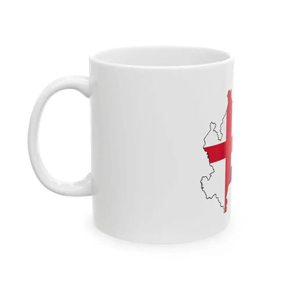 Flag of the Cultural Association Lombardy-Russia (Italy) White Coffee Mug - Go Mug Yourself