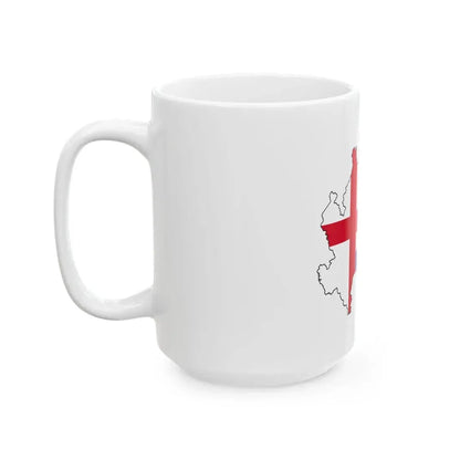 Flag of the Cultural Association Lombardy-Russia (Italy) White Coffee Mug - Go Mug Yourself