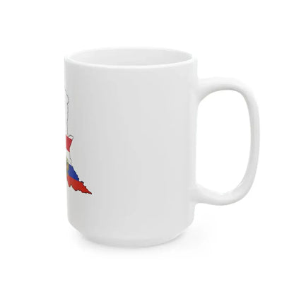 Flag of the Cultural Association Lombardy-Russia (Italy) White Coffee Mug - Go Mug Yourself