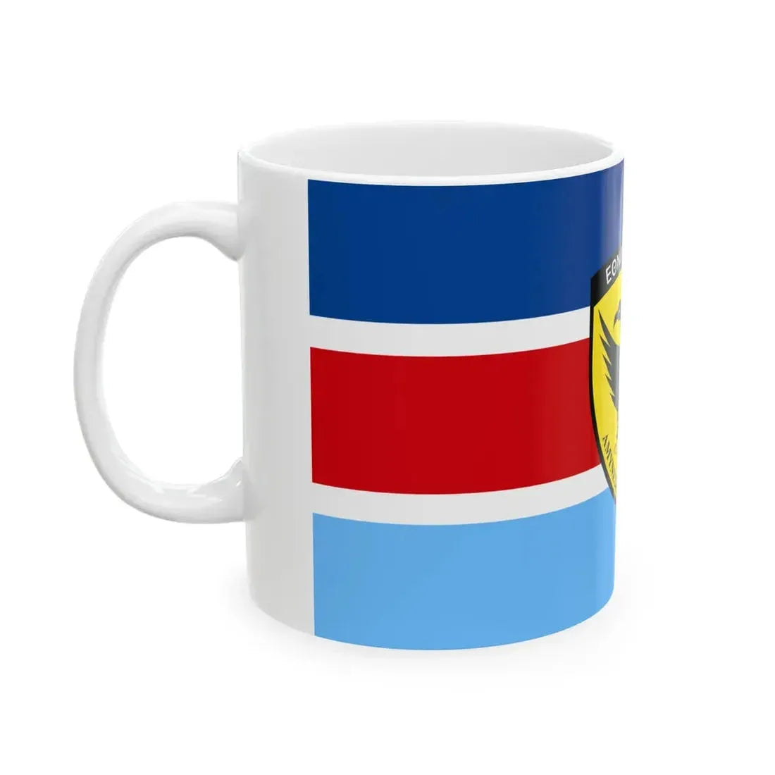Flag of the Cypriot National Guard General Staff (Cyprus) White Coffee Mug - Go Mug Yourself