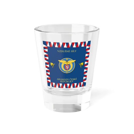 Flag of the Czech Air Force (Czech Republic) Shot Glass 1.5oz 1.5oz - Go Mug Yourself