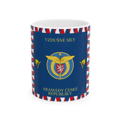 Flag of the Czech Air Force (Czech Republic) White Coffee Mug 11oz - Go Mug Yourself