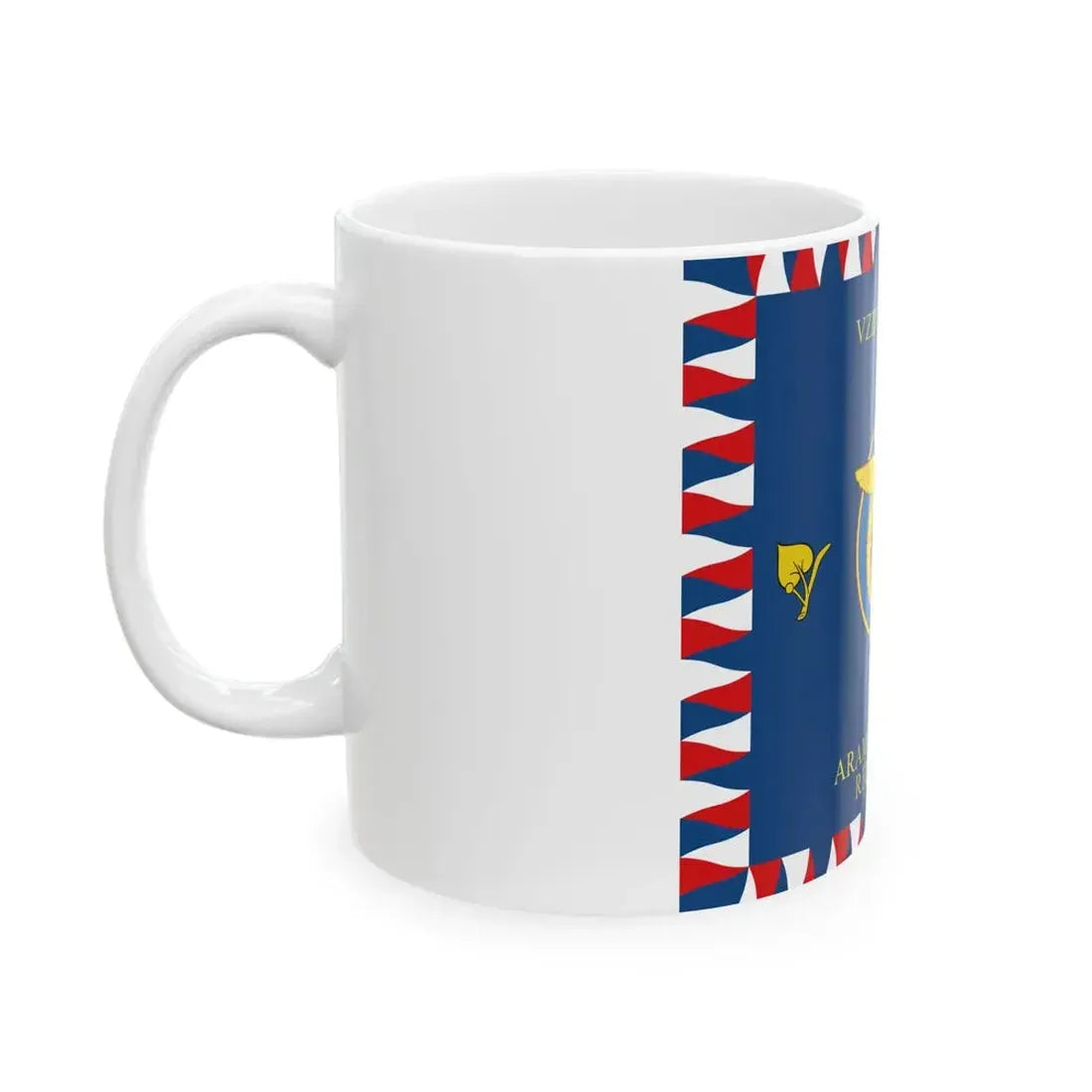 Flag of the Czech Air Force (Czech Republic) White Coffee Mug - Go Mug Yourself