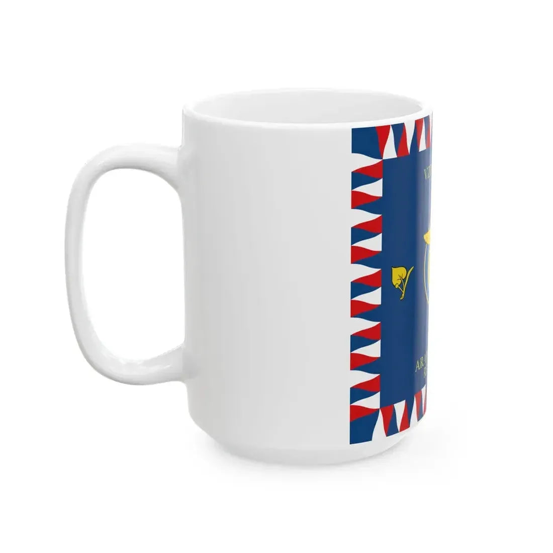 Flag of the Czech Air Force (Czech Republic) White Coffee Mug - Go Mug Yourself