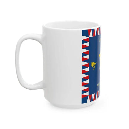 Flag of the Czech Air Force (Czech Republic) White Coffee Mug - Go Mug Yourself