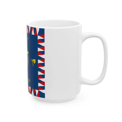 Flag of the Czech Air Force (Czech Republic) White Coffee Mug - Go Mug Yourself
