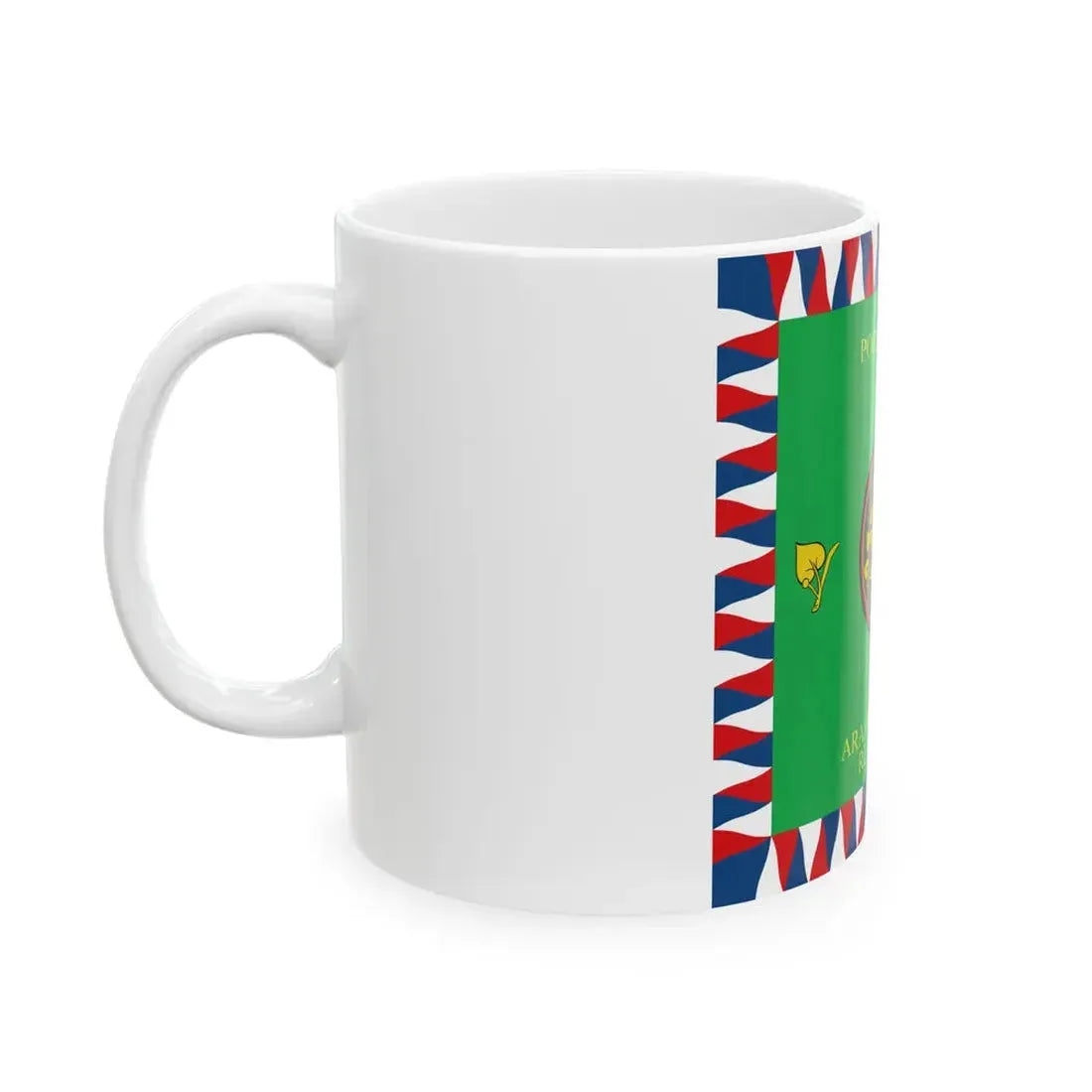 Flag of the Czech Land Force (Czech Republic) White Coffee Mug - Go Mug Yourself