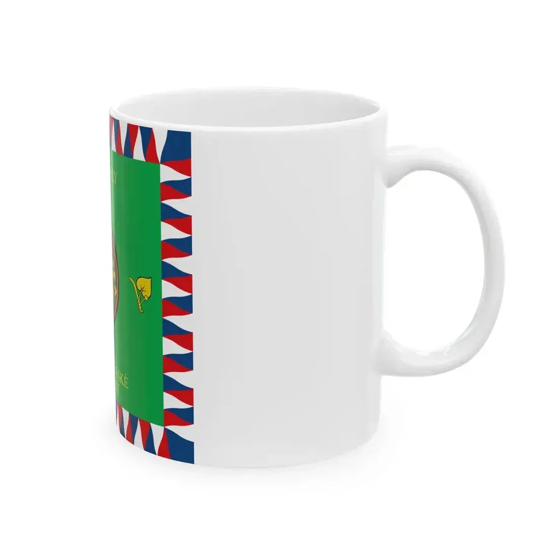 Flag of the Czech Land Force (Czech Republic) White Coffee Mug - Go Mug Yourself